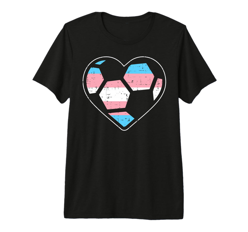 Soccer Heart Transgender Transsexual Trans T-Shirt - Graphic Print Unisex - T-Shirt, Sweatshirt, Hoodie