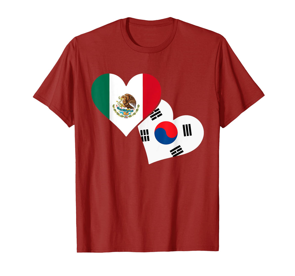 Mexico Loves South Korea Football T-Shirt - Fun Novelty Design for Adults - T-Shirt, Sweatshirt, Hoodie
