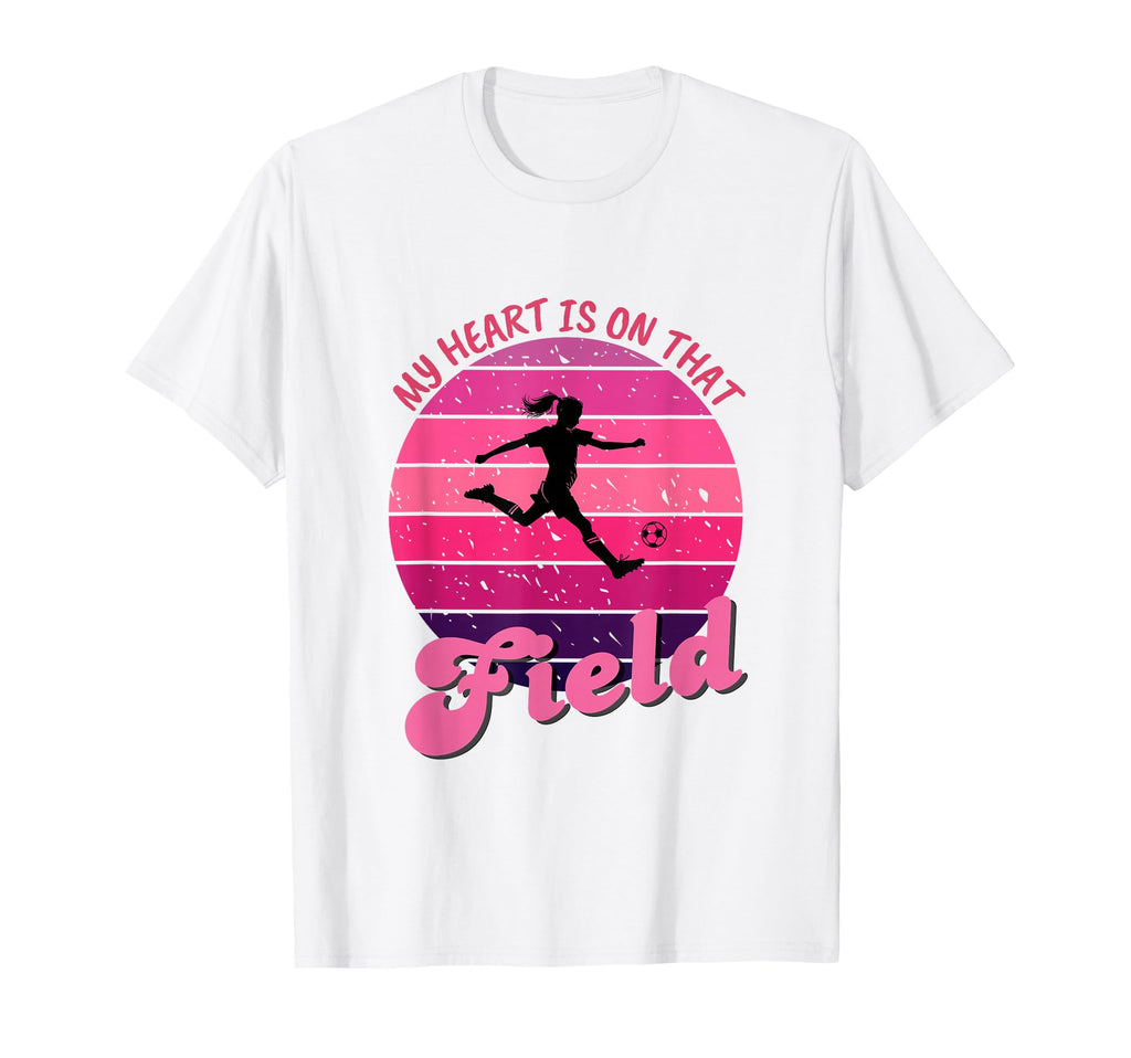 Soccer Mom My Heart Is That Field Football T-Shirt - Unique Graphic Unisex - T-Shirt, Sweatshirt, Hoodie