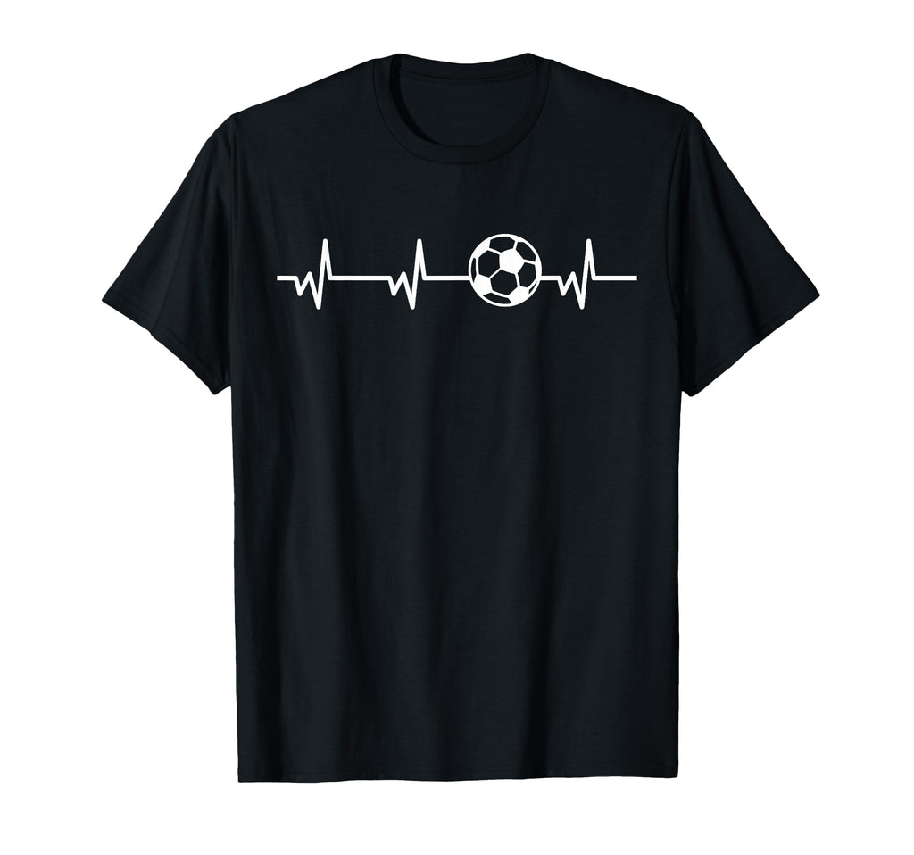 Soccer Heartbeat Ball Funny Soccer Lover T-Shirt - Graphic Print Unisex - T-Shirt, Sweatshirt, Hoodie