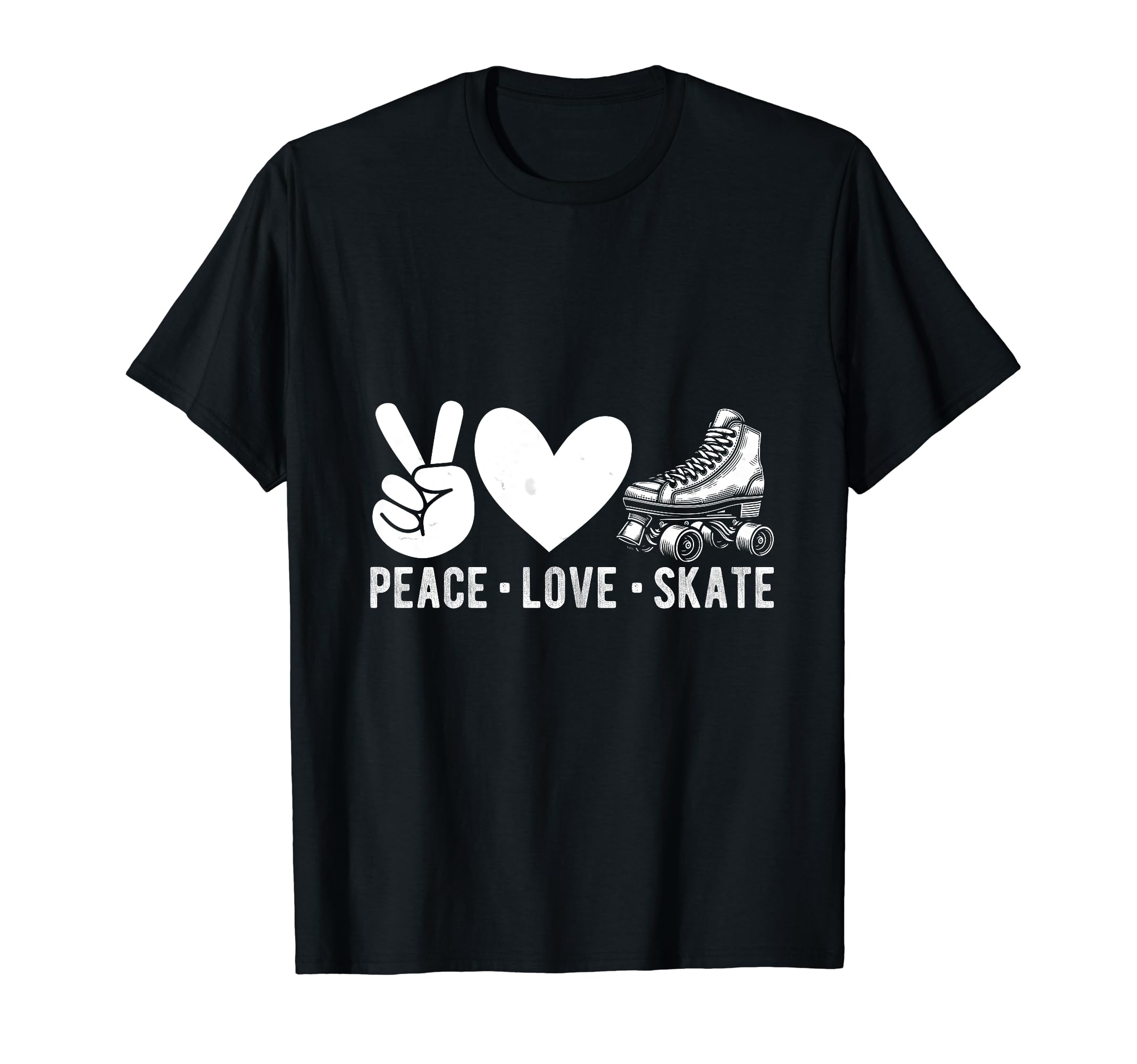 Peace Love Skate Roller Skating T-Shirt - Casual Everyday Wear Men Women - T-Shirt, Sweatshirt, Hoodie