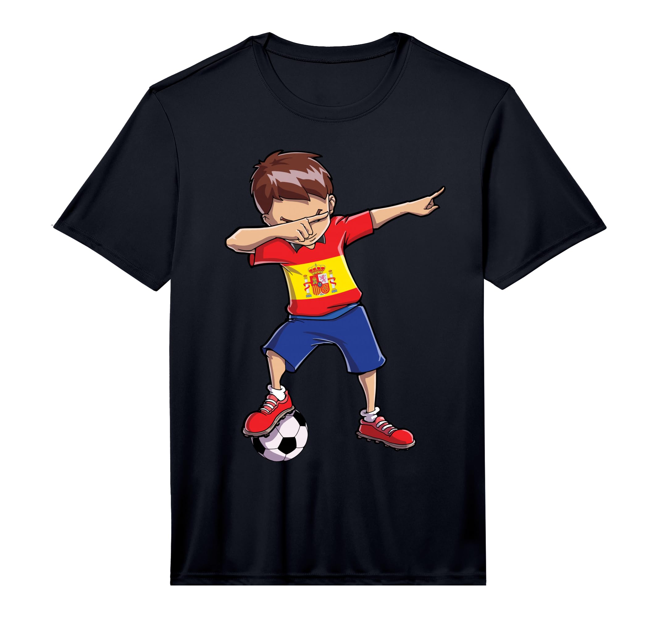 Dabbing Soccer Spain Spanish T-Shirt - Casual Everyday Wear Unisex - T-Shirt, Sweatshirt, Hoodie