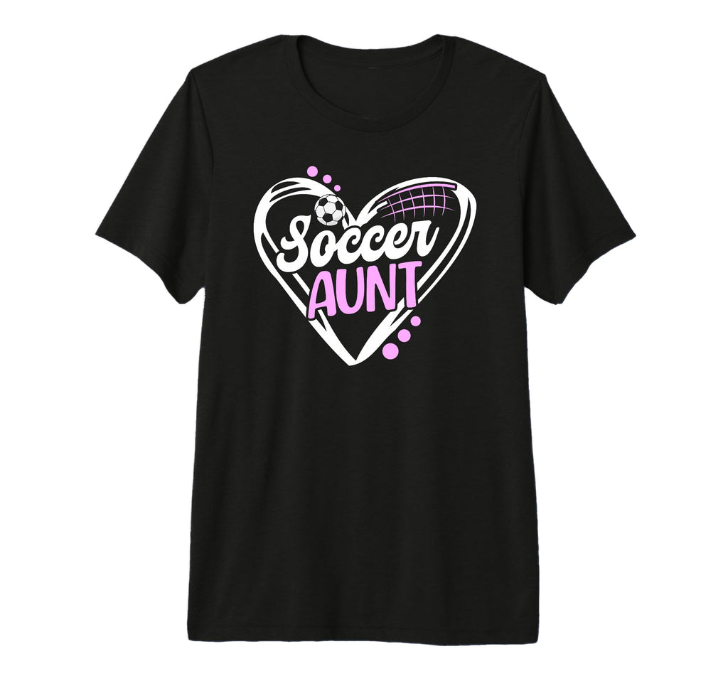 Soccer Aunt Heart Aunt Soccer Player T-Shirt - Casual Everyday Wear Unisex - T-Shirt, Sweatshirt, Hoodie