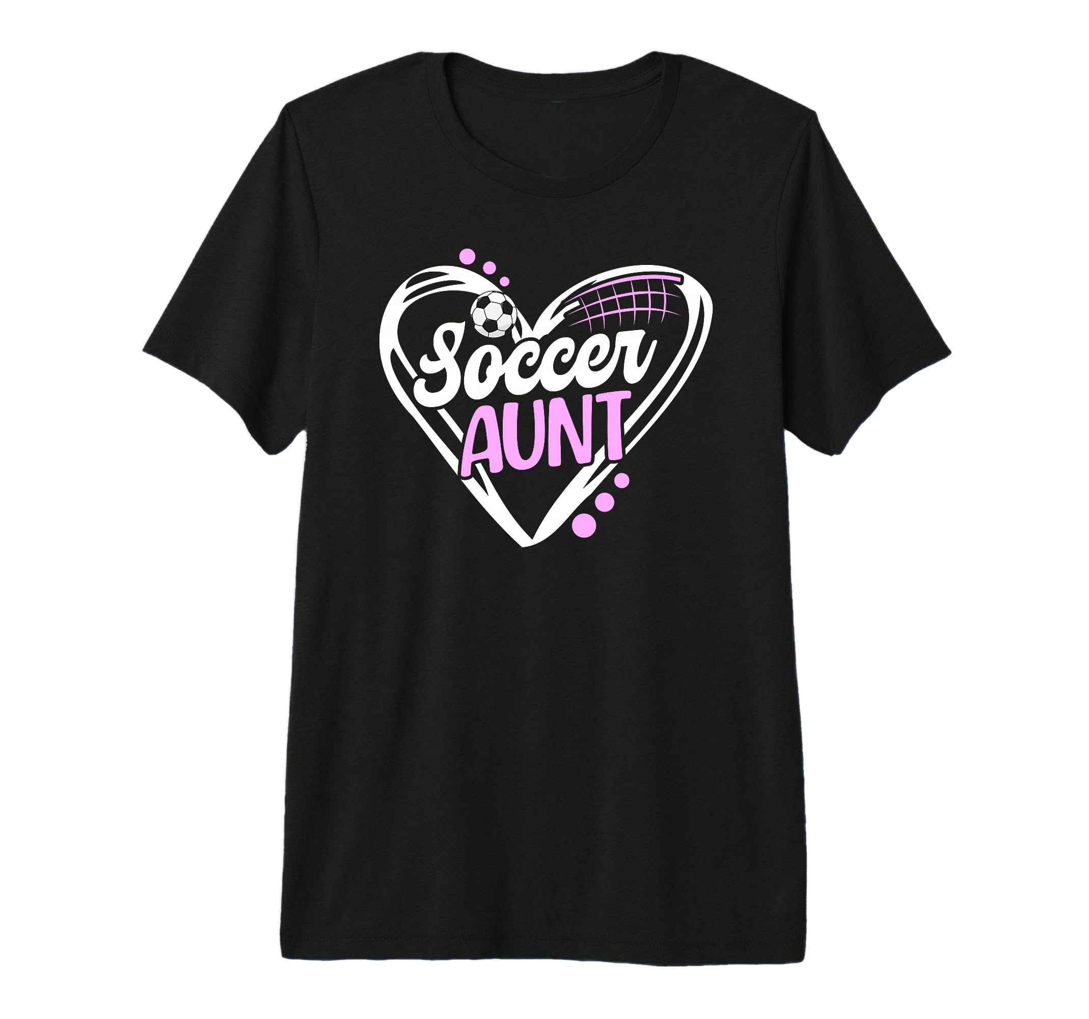 Soccer Aunt Heart Aunt Soccer Player T-Shirt - Casual Everyday Wear Unisex - T-Shirt, Sweatshirt, Hoodie