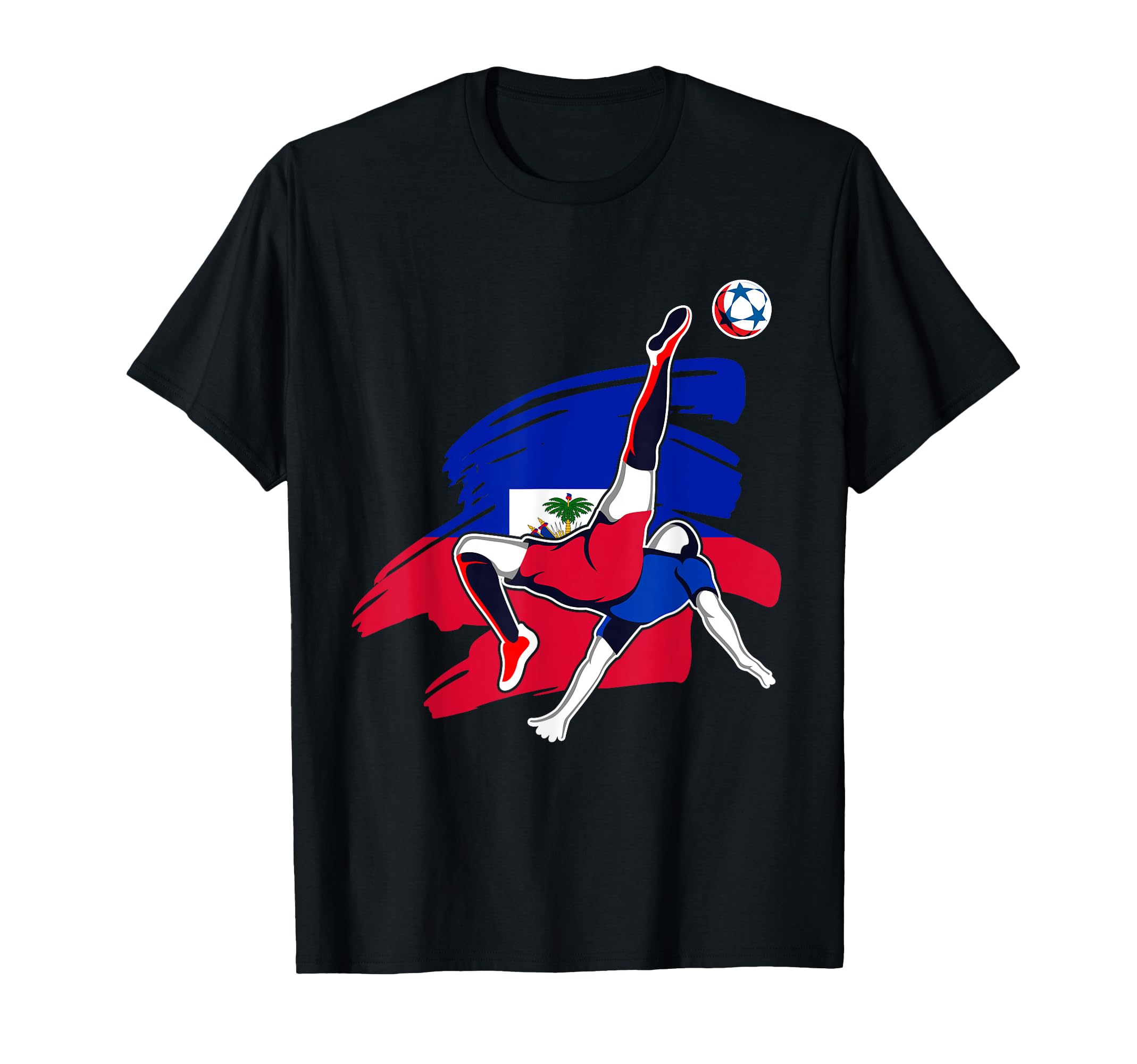 Haiti Soccer Fans Jersey Pride Proud T-Shirt - Custom Art Print for Adults - T-Shirt, Sweatshirt, Hoodie