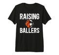 Mens Raising Ballers Basketball Soccer Dad T-Shirt - Graphic Print Unisex - T-Shirt, Sweatshirt, Hoodie