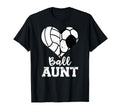 Ball Aunt Heart Funny Soccer Volleyball T-Shirt - Unique Graphic Men Women - T-Shirt, Sweatshirt, Hoodie