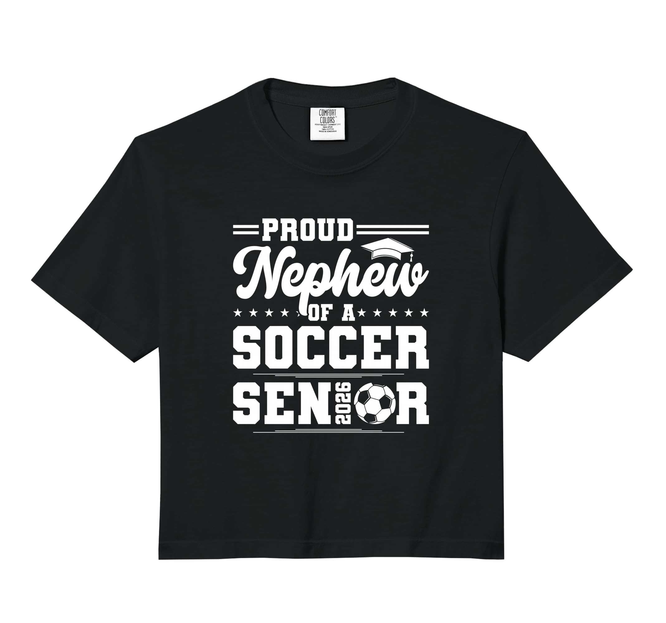 Proud Nephew 2026 Senior Soccer Graduate Hoodie - Graphic Print Men Women - T-Shirt, Sweatshirt, Hoodie