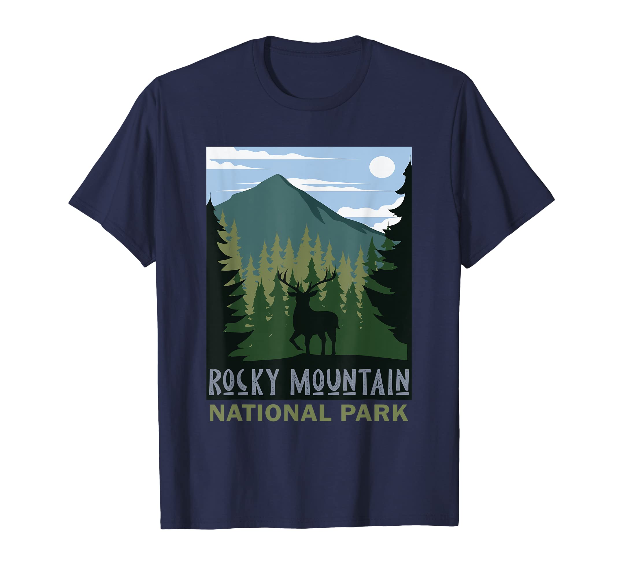 Rocky Mountain National Park Mule Deer T-Shirt - Custom Art Print Men Women - T-Shirt, Sweatshirt, Hoodie