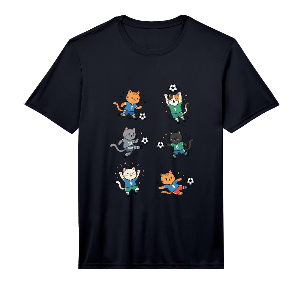 Silly Cat Playing Soccer Player Goalie T-Shirt - Novelty Apparel Men Women - T-Shirt, Sweatshirt, Hoodie