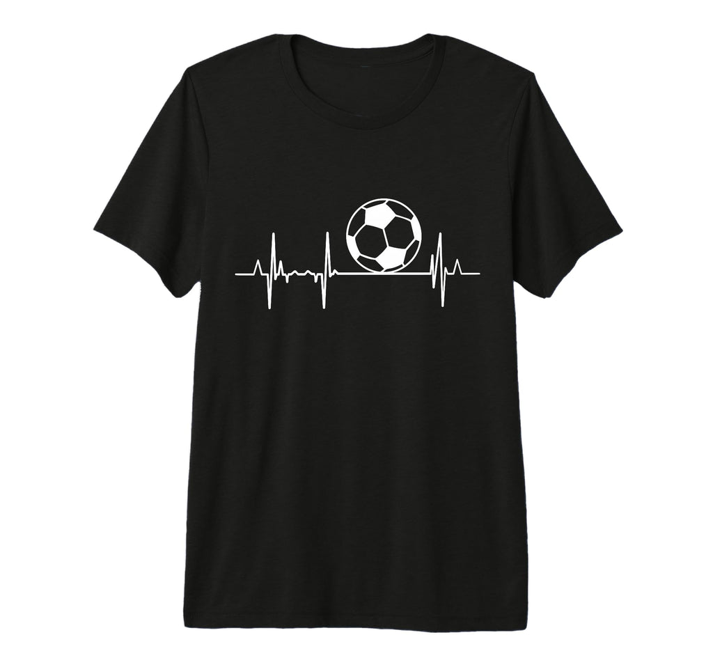 My Heart Beats Soccer Player Cardiogram T-Shirt - Custom Art Print Unisex - T-Shirt, Sweatshirt, Hoodie