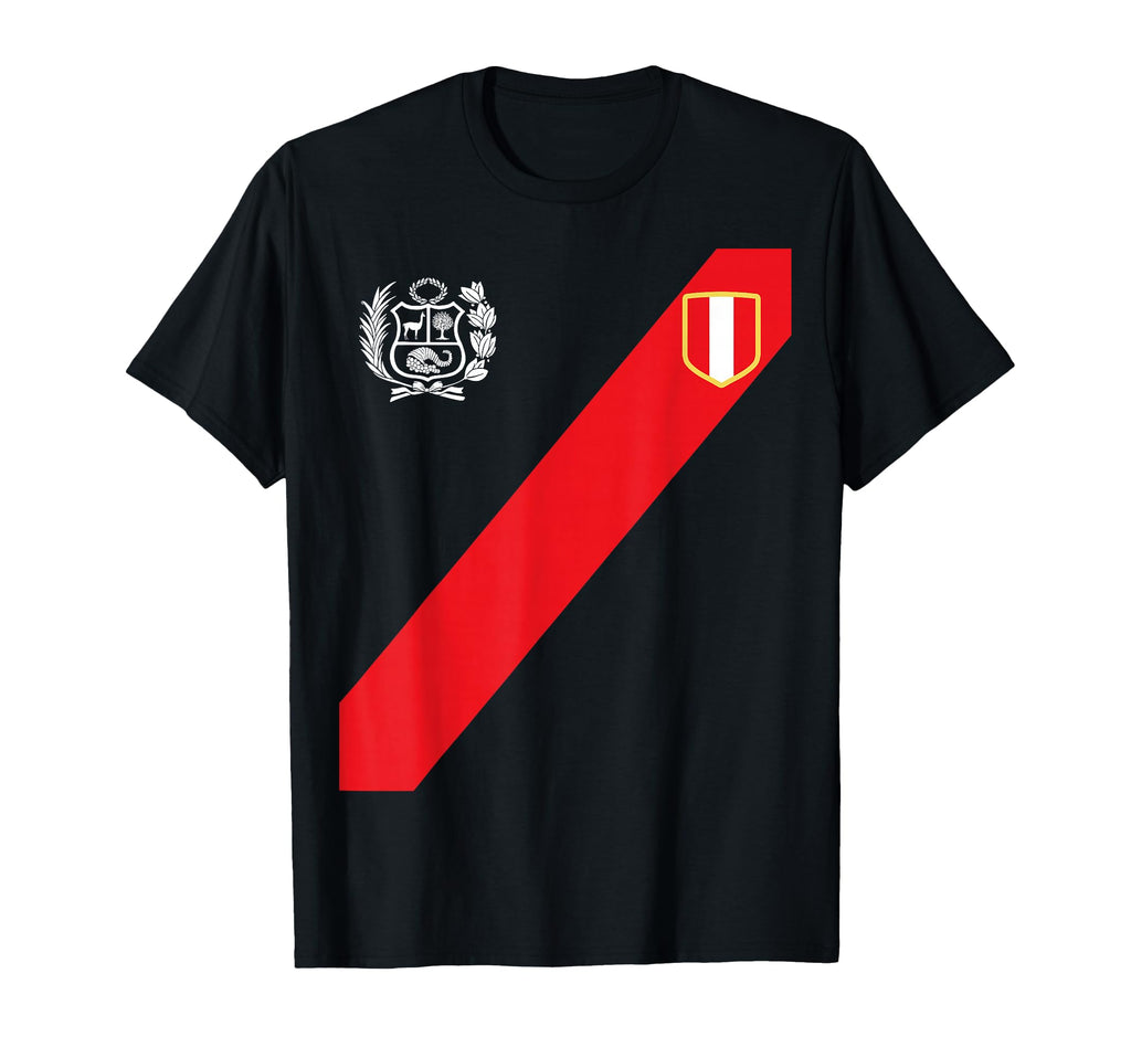 Peru Peruvian Flag Escudo Soccer T-Shirt - Graphic Print Men Women - T-Shirt, Sweatshirt, Hoodie