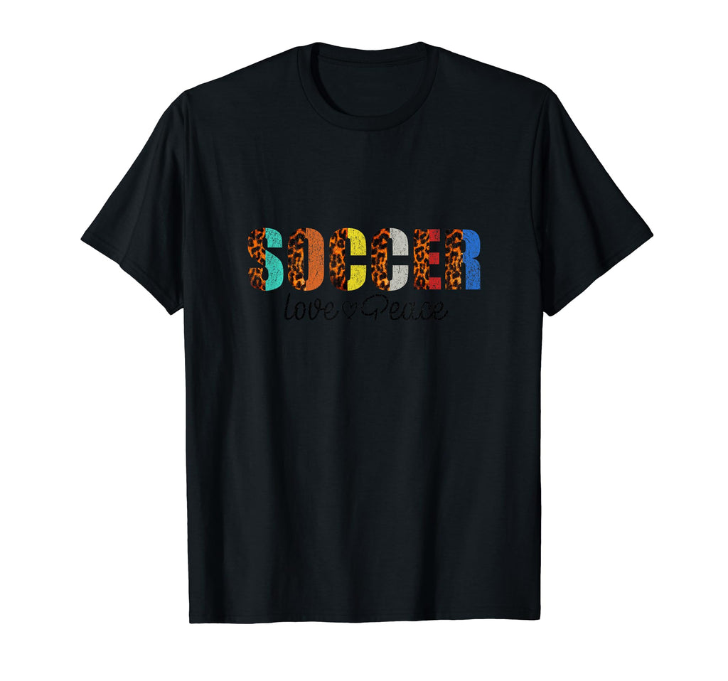 Soccer Love Peace Funny Colorful T-Shirt - Fun Novelty Design Men Women - T-Shirt, Sweatshirt, Hoodie