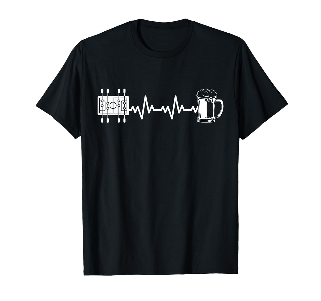 Funny Foosball Heartbeat Ekg Table T-Shirt - Aesthetic Graphic Men Women - T-Shirt, Sweatshirt, Hoodie