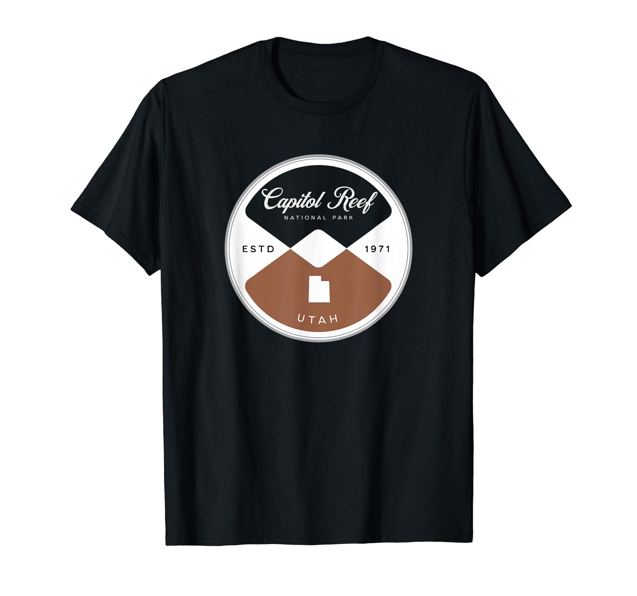 Capitol Reef National Park Utah Circle T-Shirt - Fun Novelty Design Unisex - T-Shirt, Sweatshirt, Hoodie