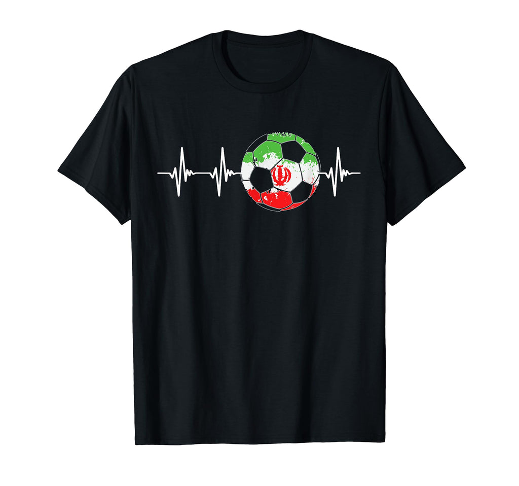 Iran Funny Soccer Heartbeat Iran T-Shirt - Aesthetic Graphic for Adults - T-Shirt, Sweatshirt, Hoodie