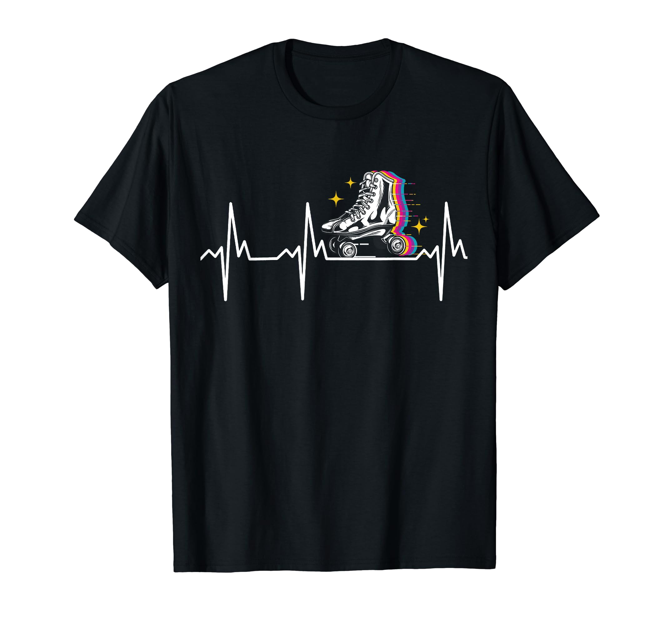 70S 80S Derby Skate Roller Heartbeat T-Shirt - Unique Graphic Men Women - T-Shirt, Sweatshirt, Hoodie