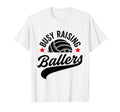 Busy Raising Ballers Volleyball T-Shirt - Aesthetic Graphic for Adults - T-Shirt, Sweatshirt, Hoodie