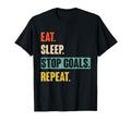 Eat Sleep Stop Goals Repeat Goalie T-Shirt - Graphic Print for Adults - T-Shirt, Sweatshirt, Hoodie