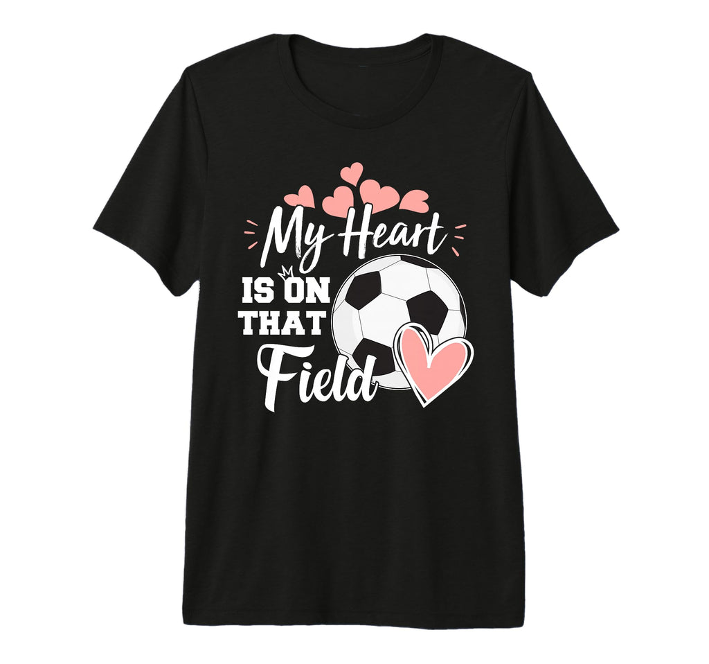 My Heart Is That Soccer Field Funny T-Shirt - Minimalist Print Men Women - T-Shirt, Sweatshirt, Hoodie
