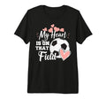 My Heart Is That Soccer Field Funny T-Shirt - Minimalist Print Men Women - T-Shirt, Sweatshirt, Hoodie