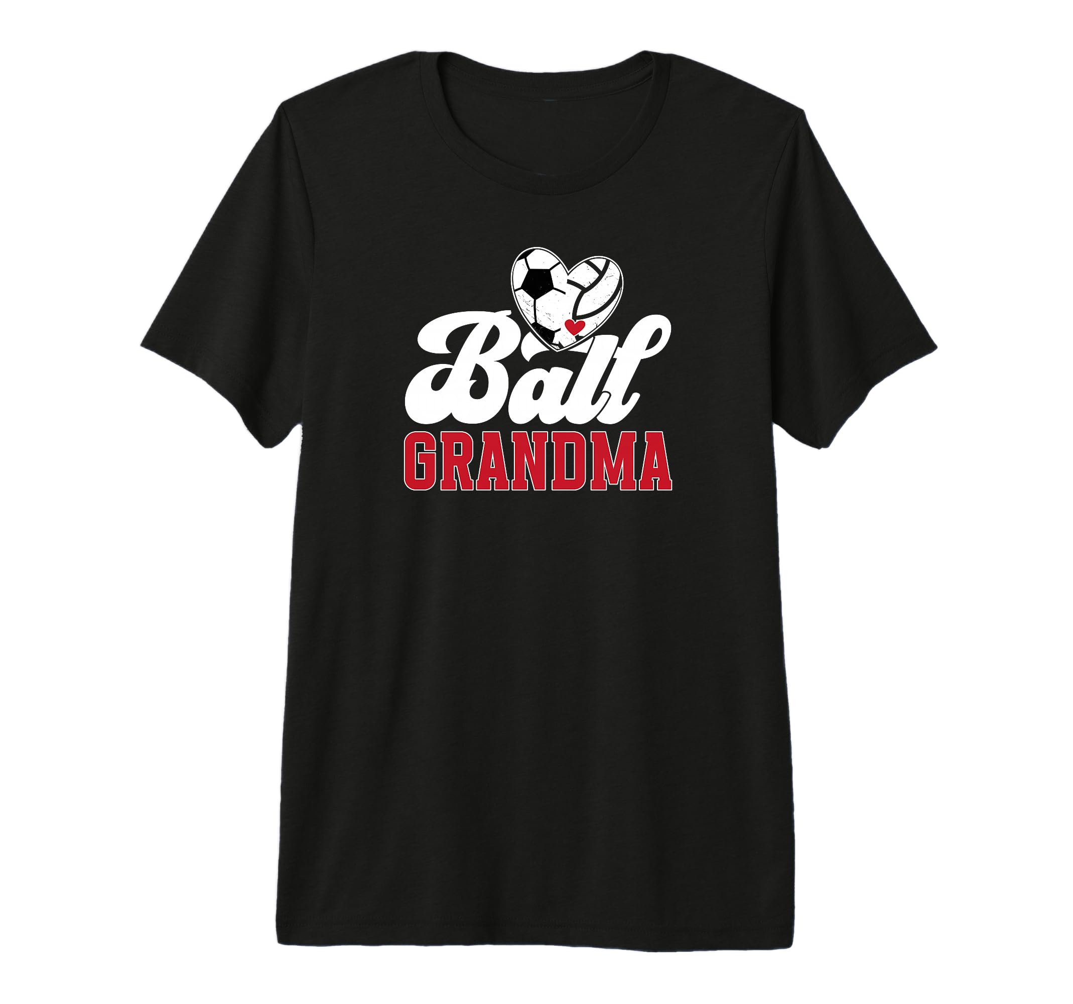 Ball Grandma Heart Soccer Volleyball T-Shirt - Unique Graphic Unisex - T-Shirt, Sweatshirt, Hoodie