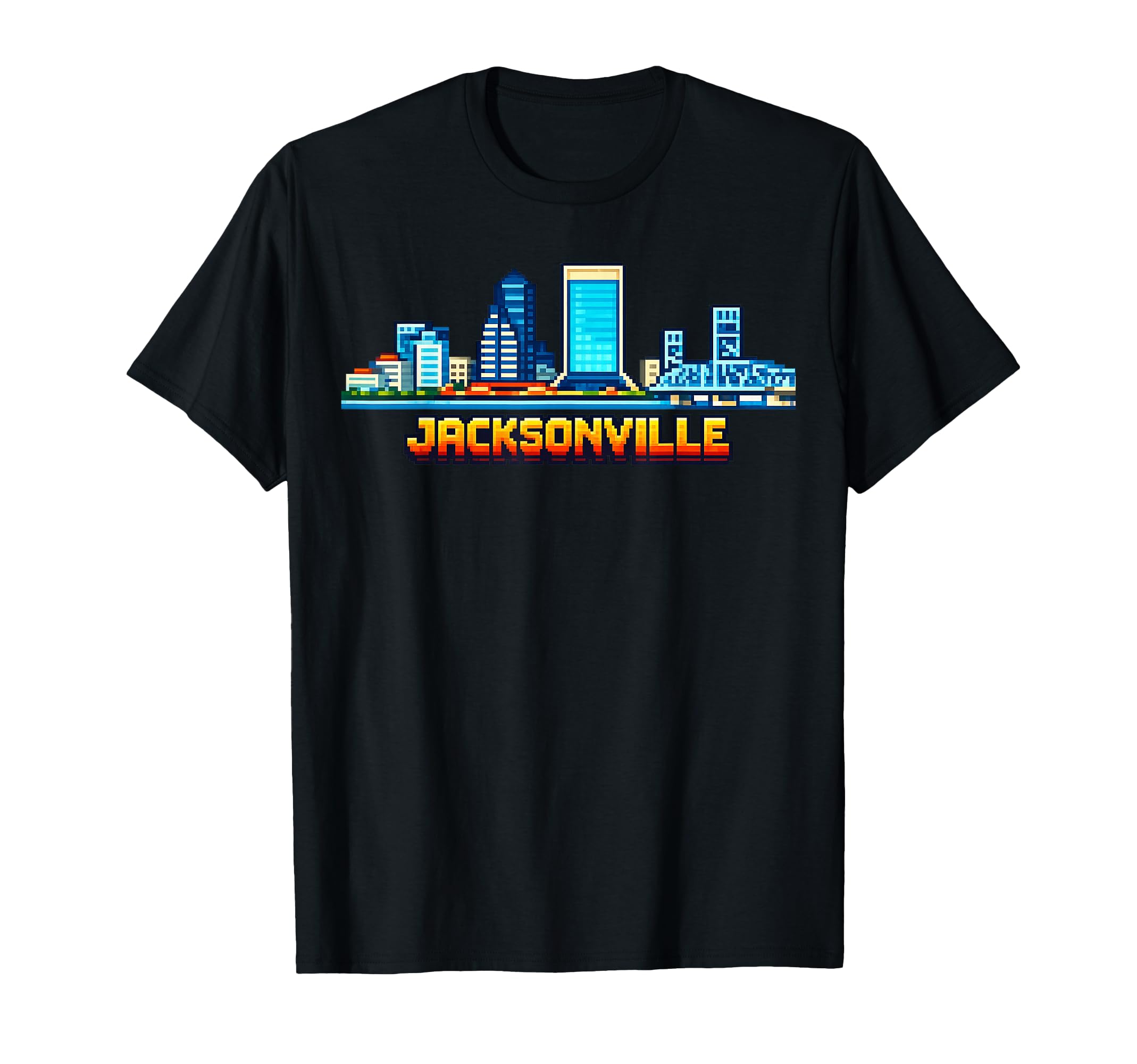 Jacksonville 8 Bit Video Arcade T-Shirt - Custom Art Print for Adults - T-Shirt, Sweatshirt, Hoodie