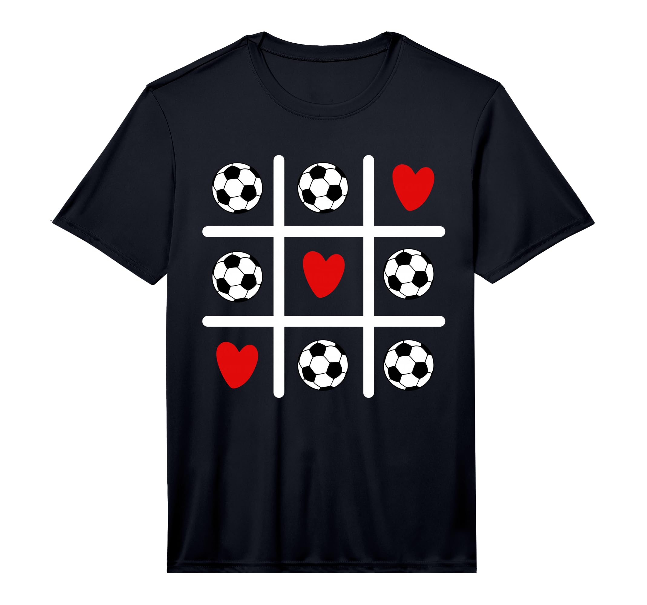 Valentine Soccer Love Heart Player T-Shirt - Minimalist Print for Adults - T-Shirt, Sweatshirt, Hoodie