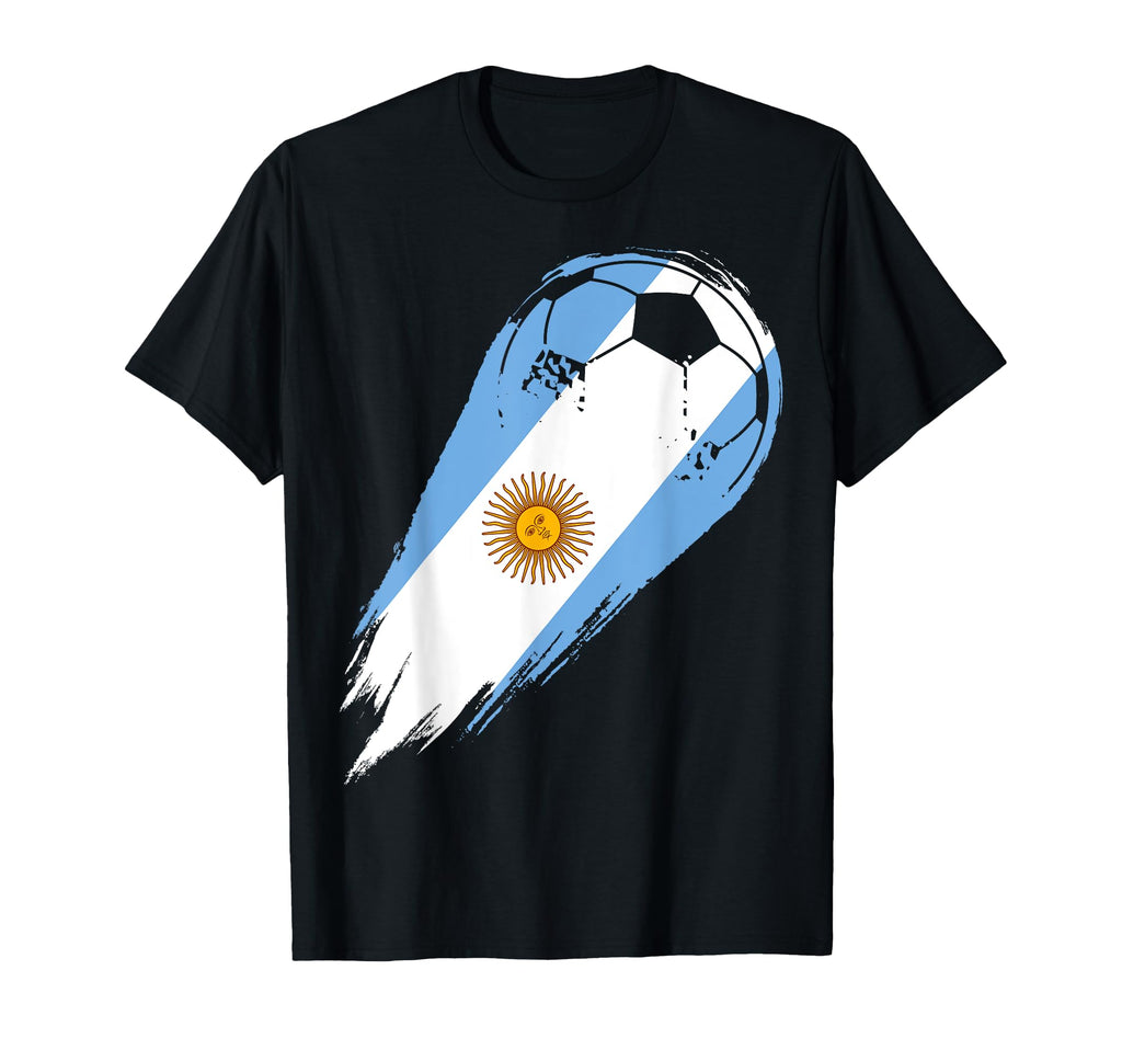 Argentinian Flag Sports Soccer Ball T-Shirt - Casual Everyday Wear Unisex - T-Shirt, Sweatshirt, Hoodie