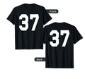 Number 37 Sports Jersey Front And T-Shirt - Aesthetic Graphic for Adults - T-Shirt, Sweatshirt, Hoodie