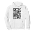 Eat Sleep Basketball Repeat Hoodie - Minimalist Print Men Women - T-Shirt, Sweatshirt, Hoodie