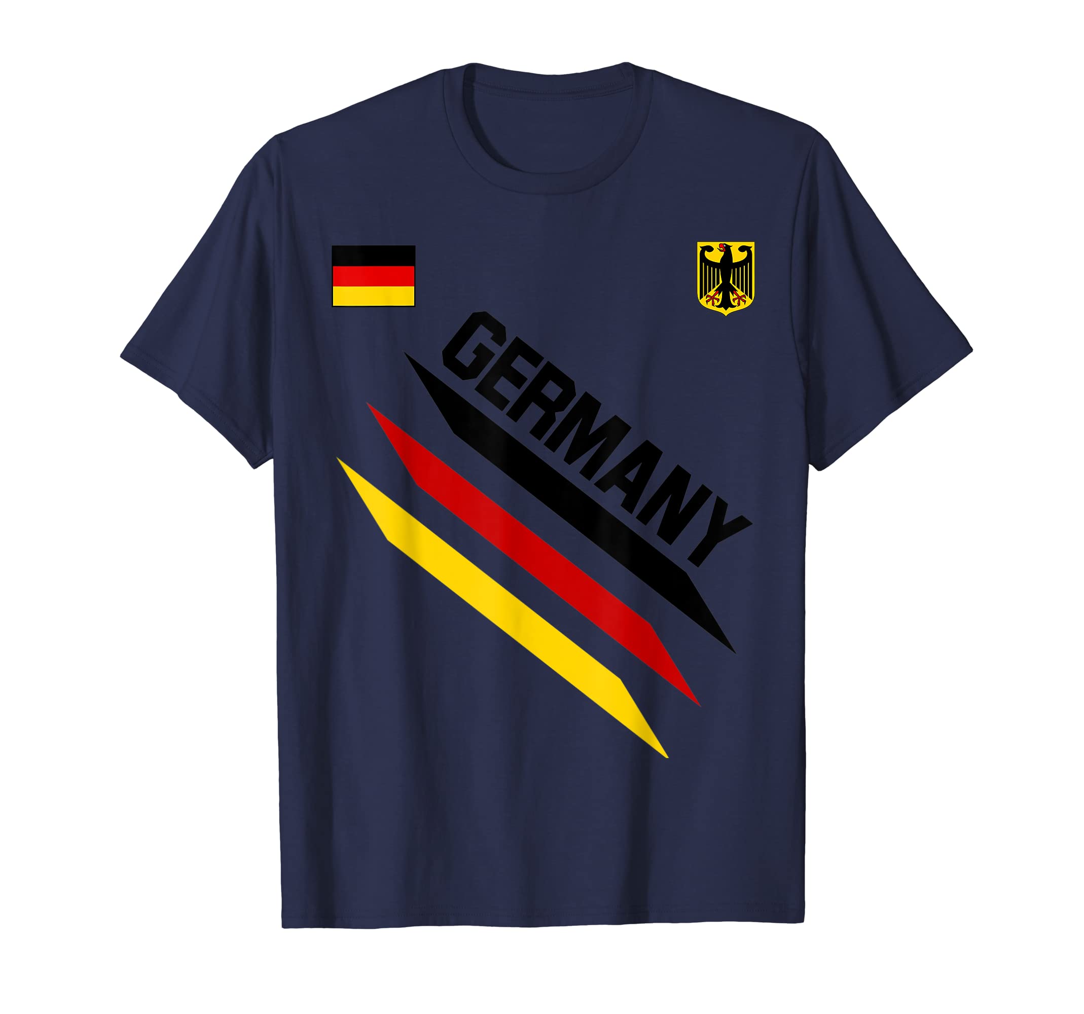 German Football Soccer Ball Travel T-Shirt - Graphic Print for Adults - T-Shirt, Sweatshirt, Hoodie