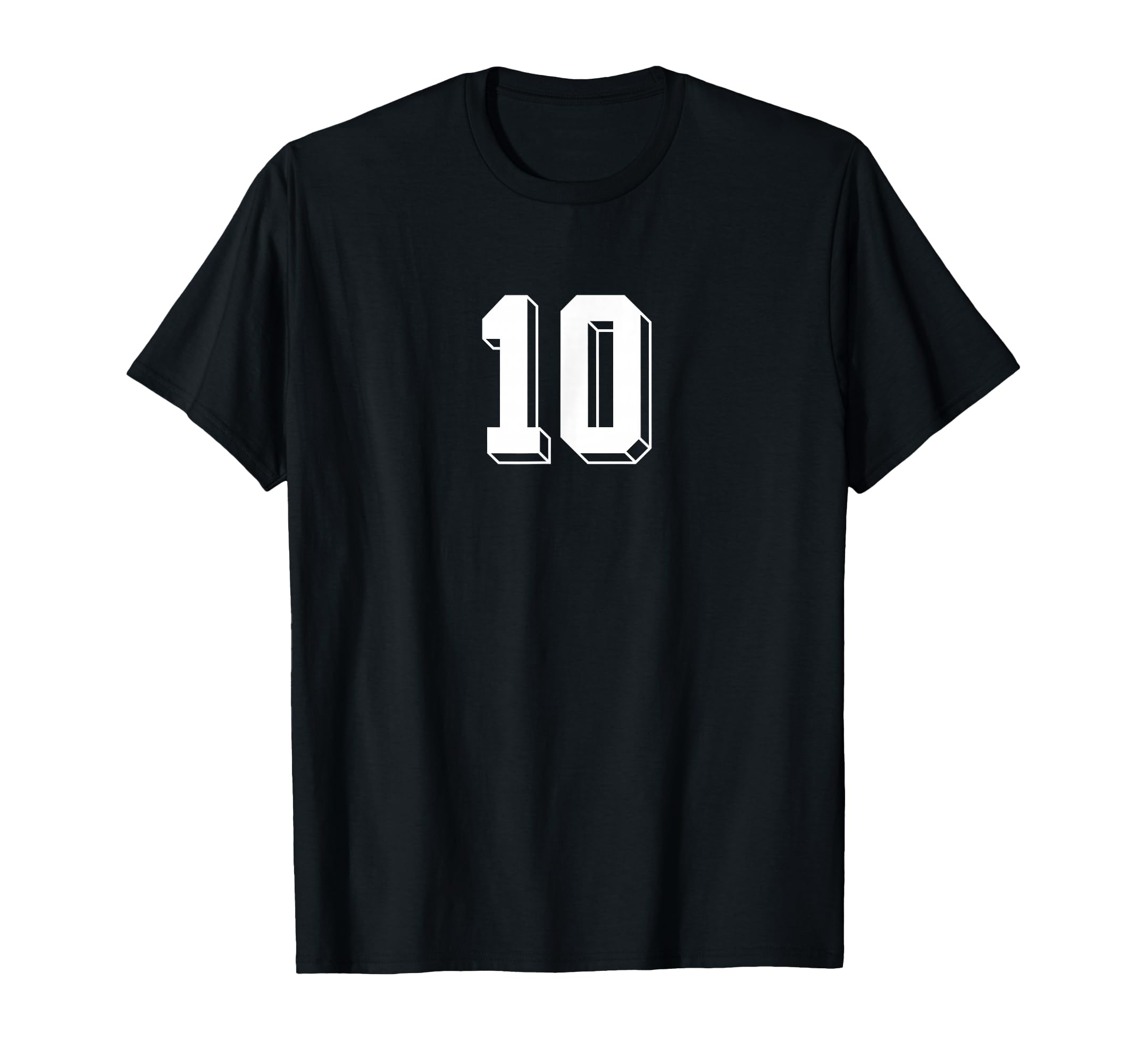Number 10 80S 90S Soccer Team Jersey T-Shirt - Fun Novelty Design Unisex - T-Shirt, Sweatshirt, Hoodie