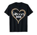 Soccer Mom Leopard Heart Soccer Ball T-Shirt - Minimalist Print Men Women - T-Shirt, Sweatshirt, Hoodie
