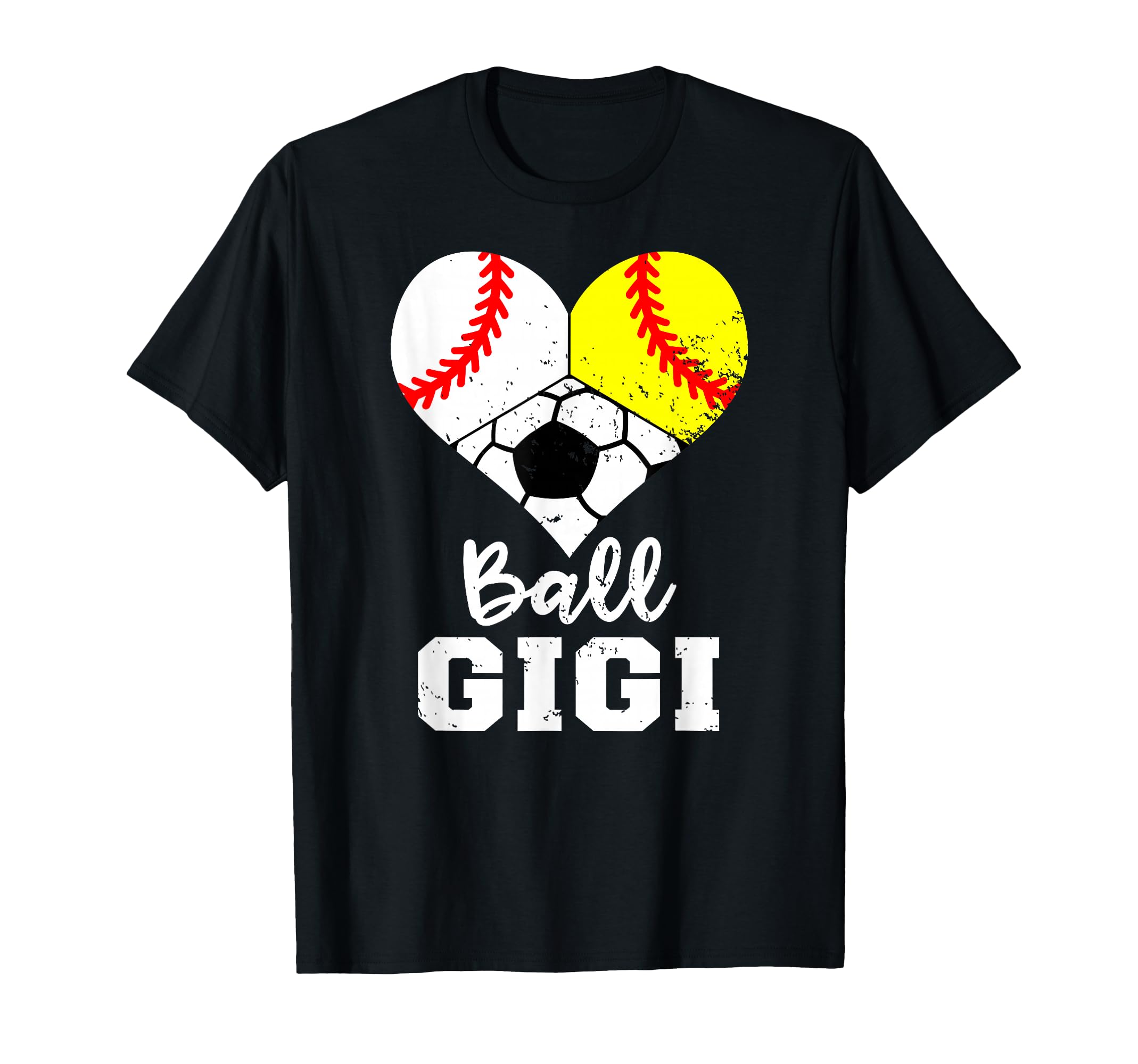 Ball Gigi Heart Funny Baseball Softball T-Shirt - Graphic Print for Adults - T-Shirt, Sweatshirt, Hoodie