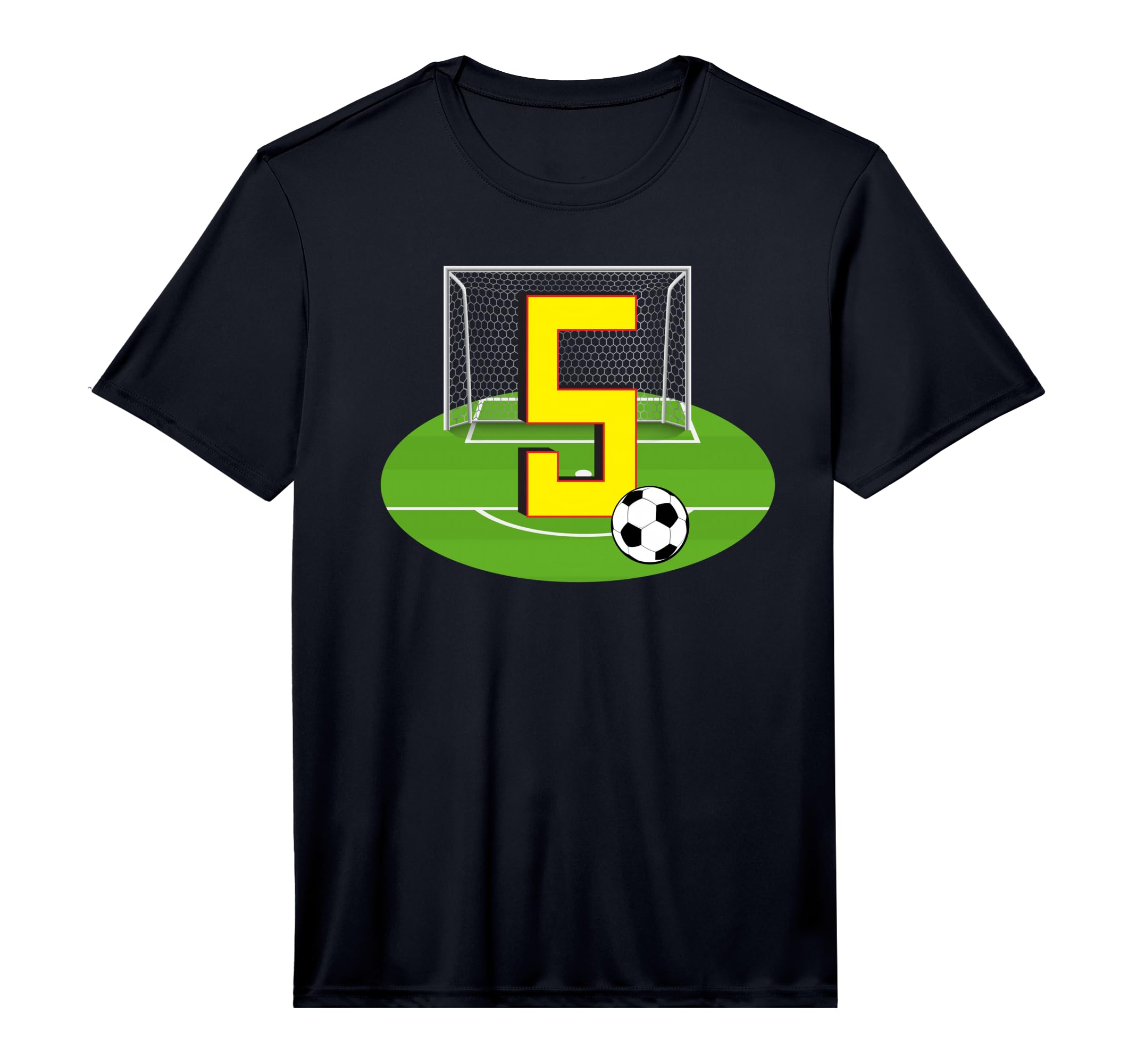 Number 5 5Th Birthday Soccer 5 Years T-Shirt - Trendy Graphic for Adults - T-Shirt, Sweatshirt, Hoodie