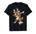 Dabbing Reindeer Soccer Funny Dab T-Shirt - Novelty Apparel Men Women - T-Shirt, Sweatshirt, Hoodie