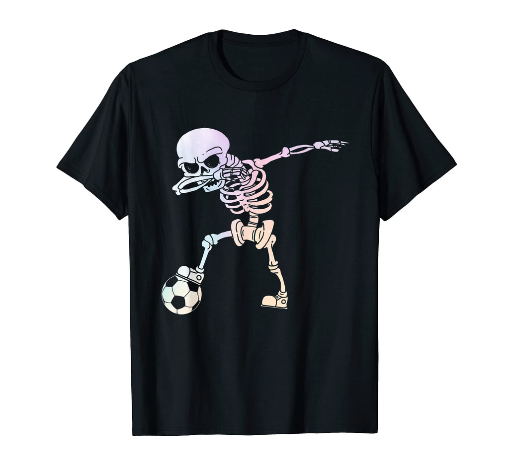 Dabbing Skeleton Halloween Soccer T-Shirt - Minimalist Print Men Women - T-Shirt, Sweatshirt, Hoodie