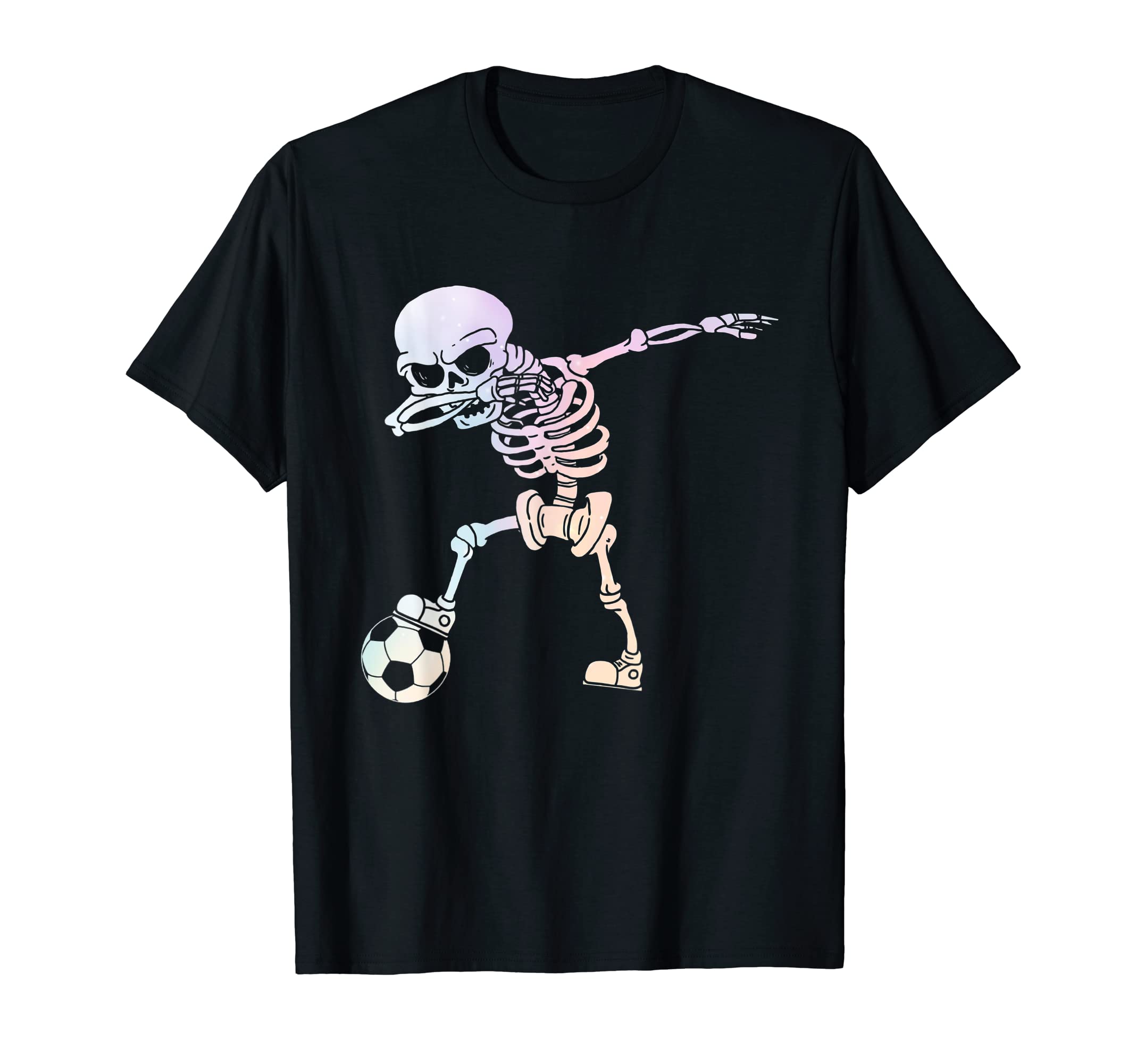 Dabbing Skeleton Halloween Soccer T-Shirt - Minimalist Print Men Women - T-Shirt, Sweatshirt, Hoodie