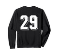 Number 29 Backside 80S 90S Team Sweatshirt - Unique Graphic Men Women - T-Shirt, Sweatshirt, Hoodie