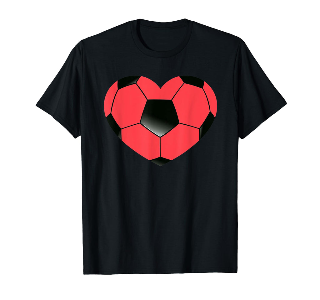 Soccer Ball Heart Love T-Shirt - Casual Everyday Wear for Adults - T-Shirt, Sweatshirt, Hoodie