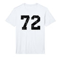 Number 72 Sport Black Distressed Uni T-Shirt - Minimalist Print Men Women - T-Shirt, Sweatshirt, Hoodie