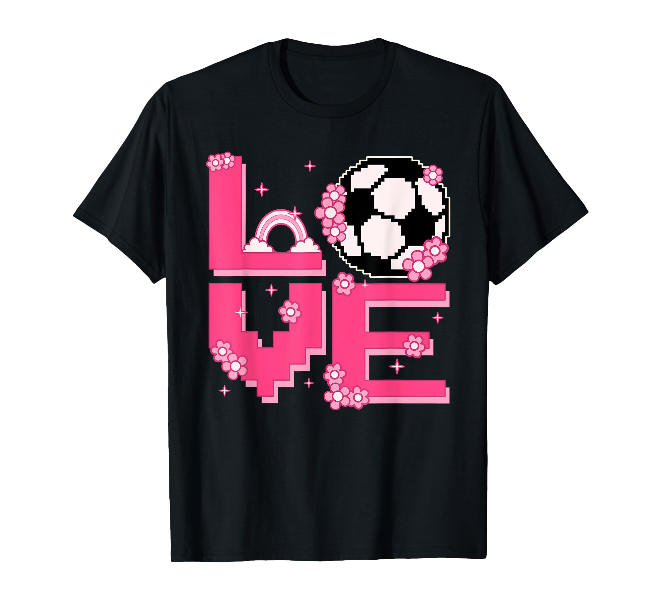 Pixel Art 60S 70S Hippie Outfit Love T-Shirt - Graphic Print for Adults - T-Shirt, Sweatshirt, Hoodie