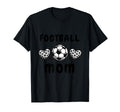 Football Mom Leopard Heart Football T-Shirt - Aesthetic Graphic Men Women - T-Shirt, Sweatshirt, Hoodie