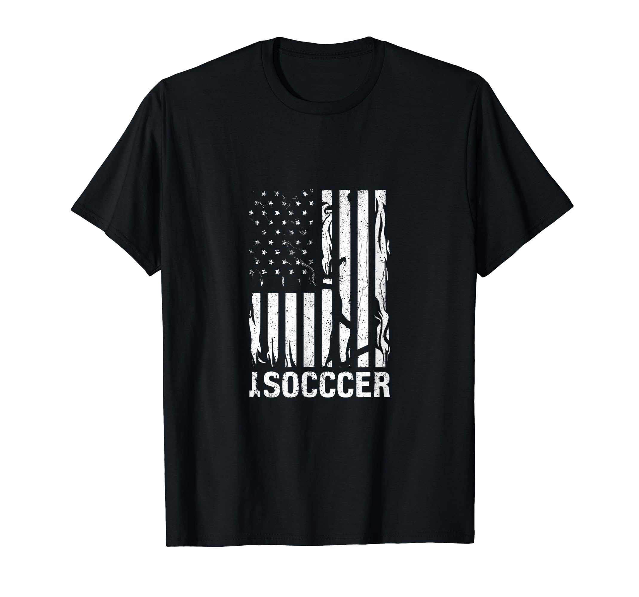 American Flag Soccer Rustic T-Shirt - Aesthetic Graphic Men Women - T-Shirt, Sweatshirt, Hoodie