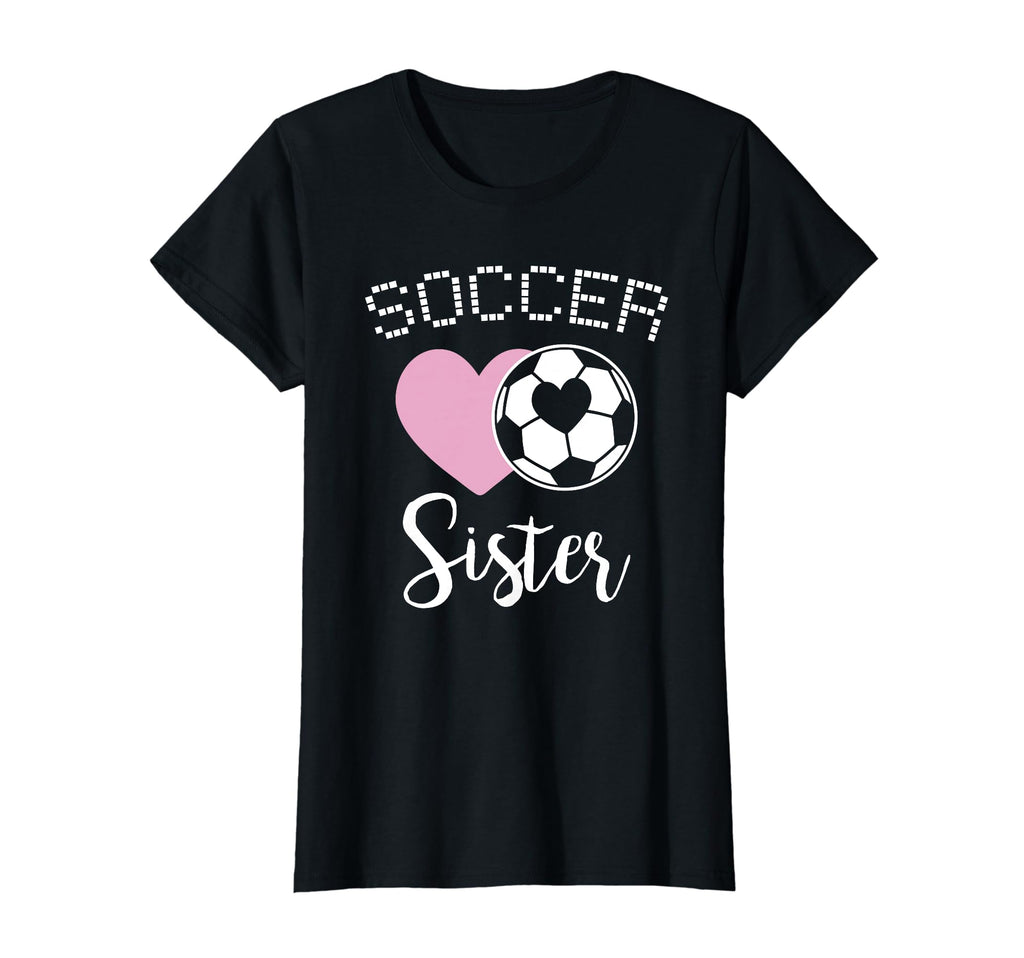 Soccer Sister Love Heart Sibling T-Shirt - Minimalist Print Men Women - T-Shirt, Sweatshirt, Hoodie