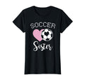 Soccer Sister Love Heart Sibling T-Shirt - Aesthetic Graphic for Adults - T-Shirt, Sweatshirt, Hoodie