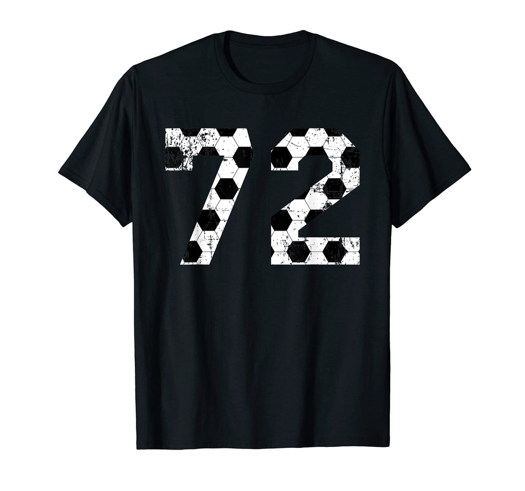Soccer 72 Jersey Number T-Shirt - Custom Art Print Unisex - T-Shirt, Sweatshirt, Hoodie
