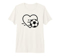 Soccer Love Heart Fans And Players Tri T-Shirt - Trendy Graphic Men Women - T-Shirt, Sweatshirt, Hoodie