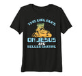 Runs Jesus And Roller Skating Funny T-Shirt - Minimalist Print Men Women - T-Shirt, Sweatshirt, Hoodie